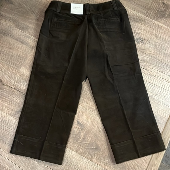 NEW Ann Taylor Lindsay BROWN corduroy capri PANTS sits lower on waist size 8 med - Picture 16 of 16
